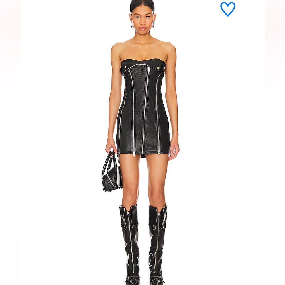 superdown Black Strapless Mini Dress
